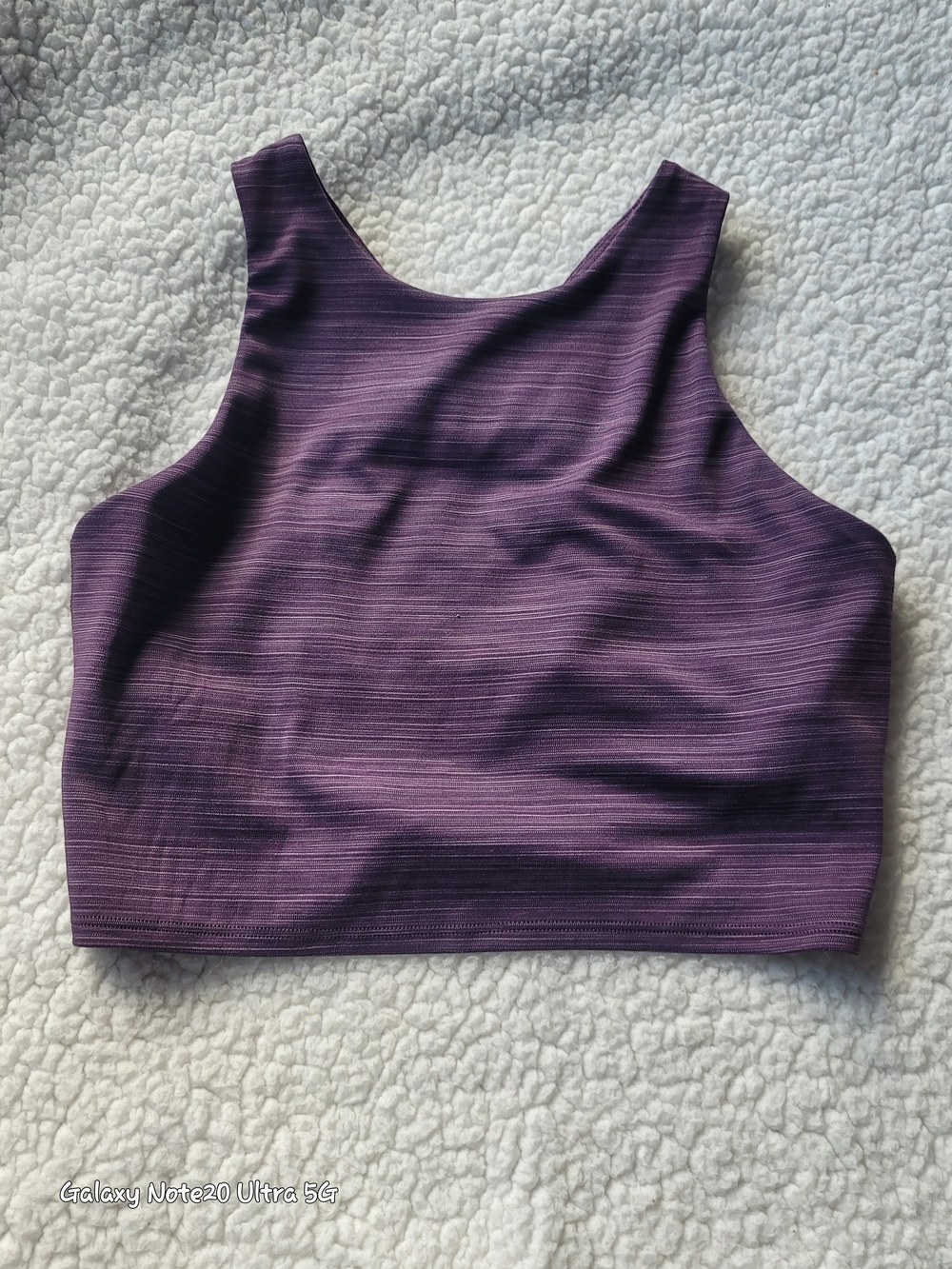 Athleta Conscious Crop Tank Top Size M Cascadia Violet Space Dye EUC